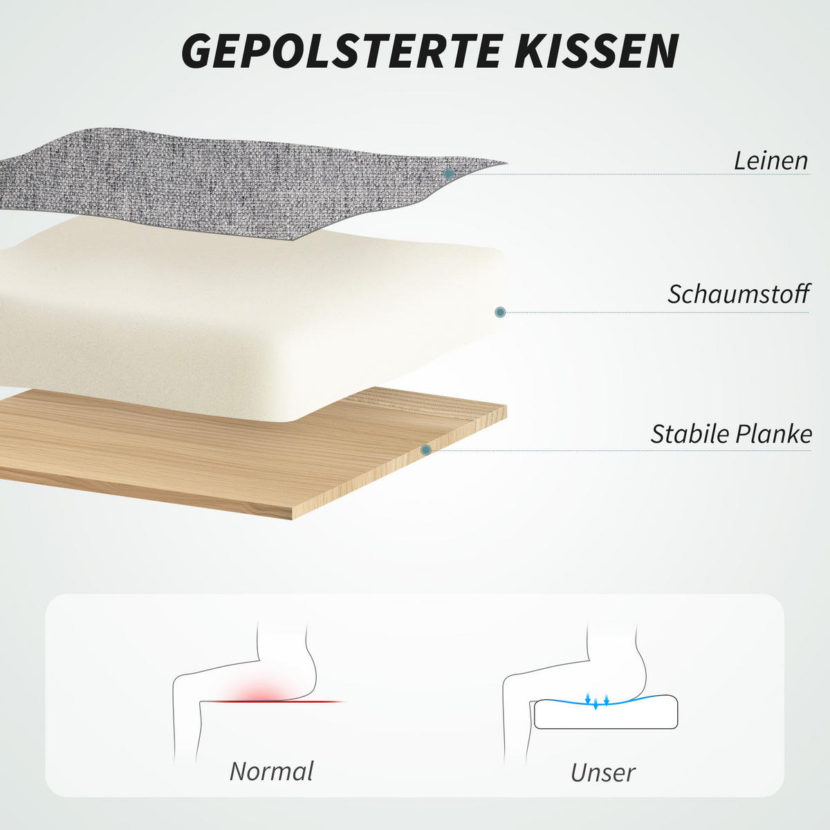BÜROSTUHL mit Massagefunktion Ergonomischer Chefsessel Grau - Grau, Kunststoff (70/117/65cm) - HOMCOM