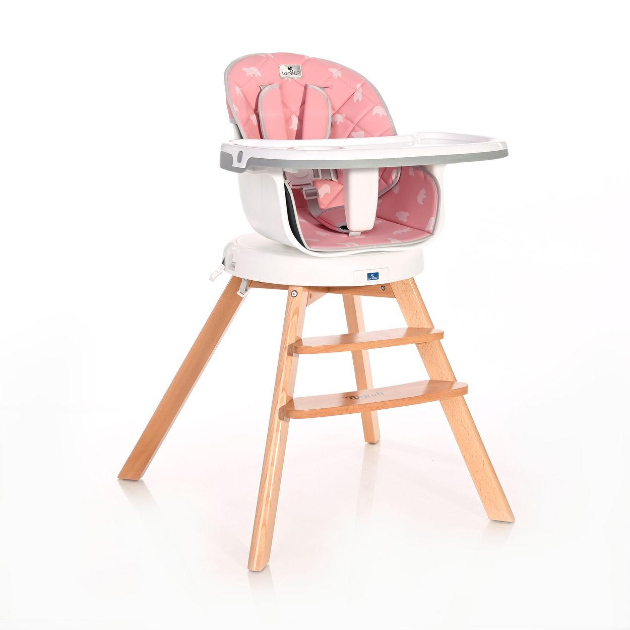 HOCHSTUHL Napoli 3 in 1 rosa Kinderstuhl, Sitz 360° drehbar, Höhe verstellbar - Rosa, Kunststoff (67/90/75cm) - Lorelli