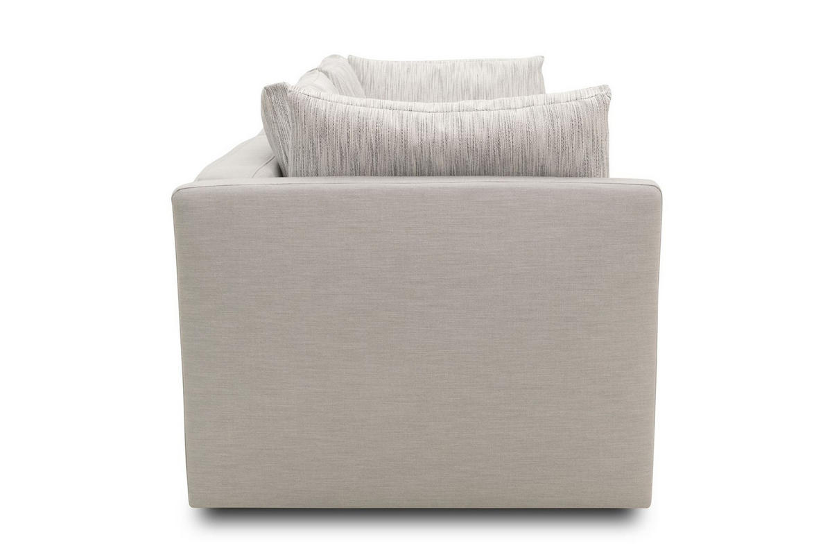 GARTENLOUNGE-SOFA 2-Sitzer Bozhana 220x67x96 mit Outdoorbezug silber - Silberfarben, Kunststoff (220/67/96cm) - 58aufmkessel