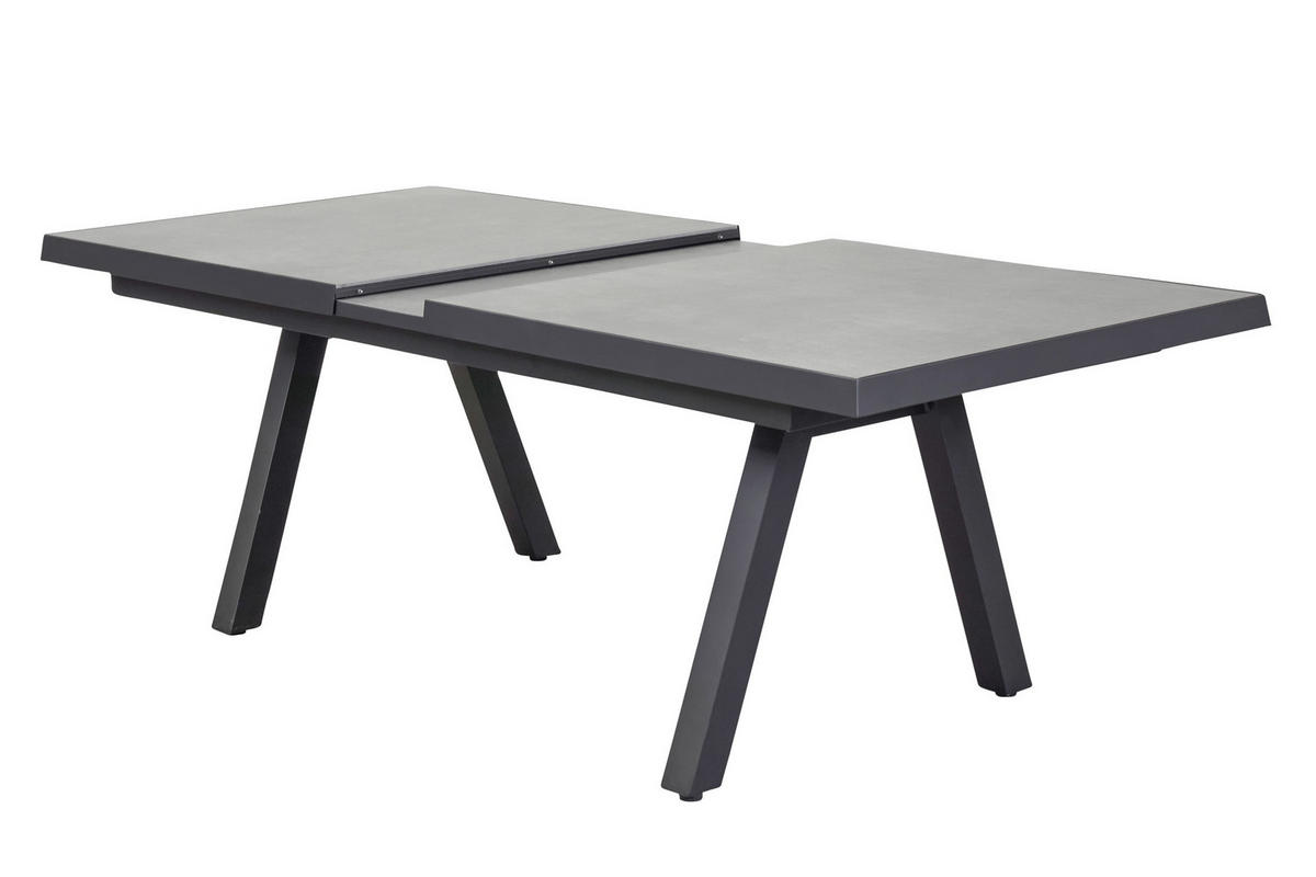 GARTENTISCH Kalifornien 200/260x100x75cm, Keramik, Anthrazit - Anthrazit, Keramik (100/260/75cm) - dasmöbelwerk