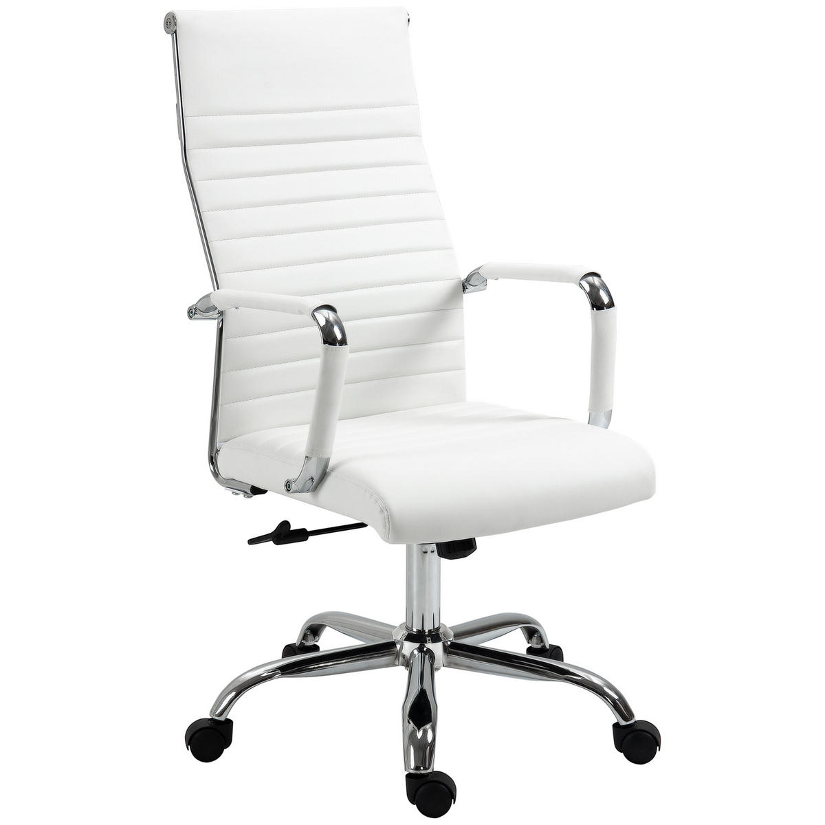 BÜROSTUHL DE-05098 Ergonomisch, Armlehnen & Wippfunktion Weiß - Weiß, Metall (62/114/54cm) - ComfortXL