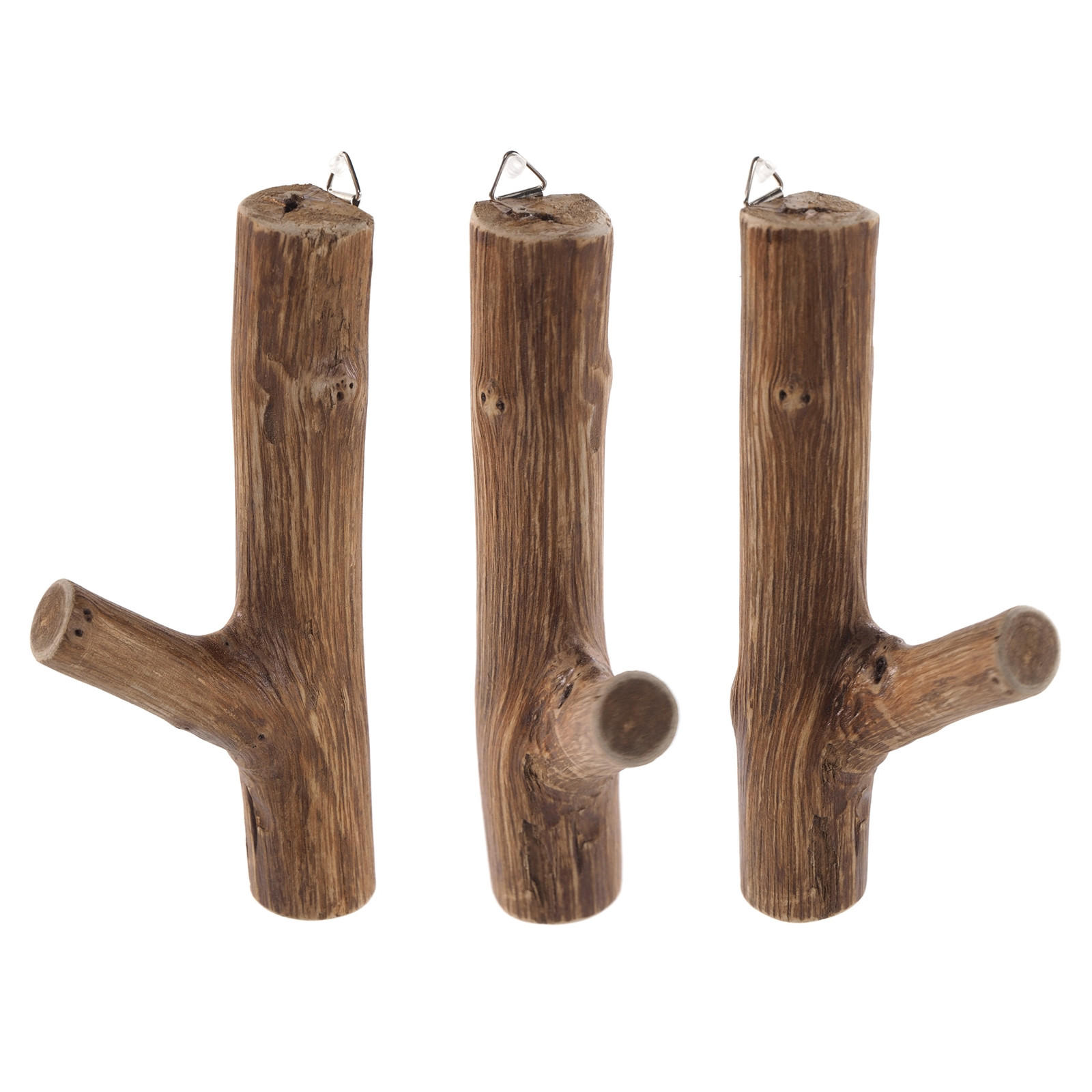 GARDEROBENHAKEN LIMB 3er Set Teakholz Wurzel naturfarben - Naturfarben, Holz (2/17/10cm) - DESIGN DELIGHTS