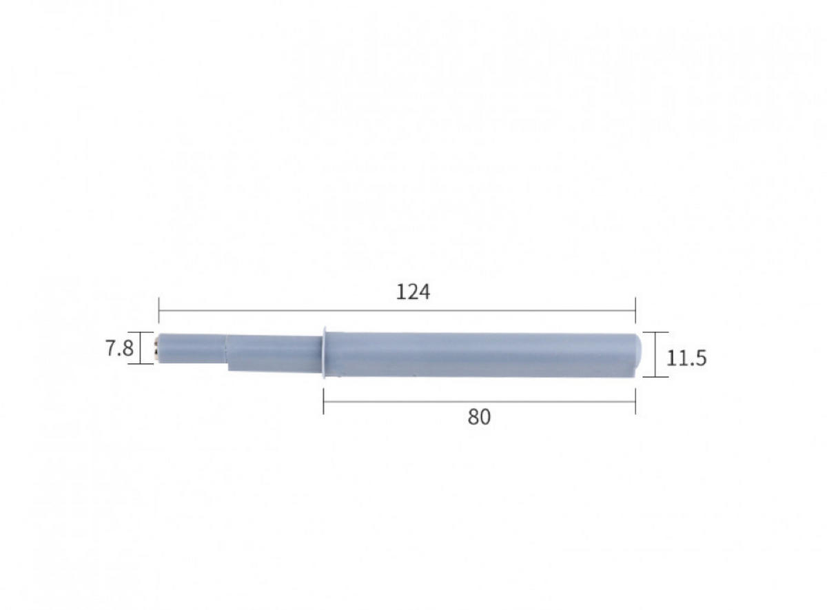 MÖBELGRIFF , 10 Push-to-Open-Magnettürschließer - Silberfarben, Kunststoff (1/1.45/12.4cm) - BELZ