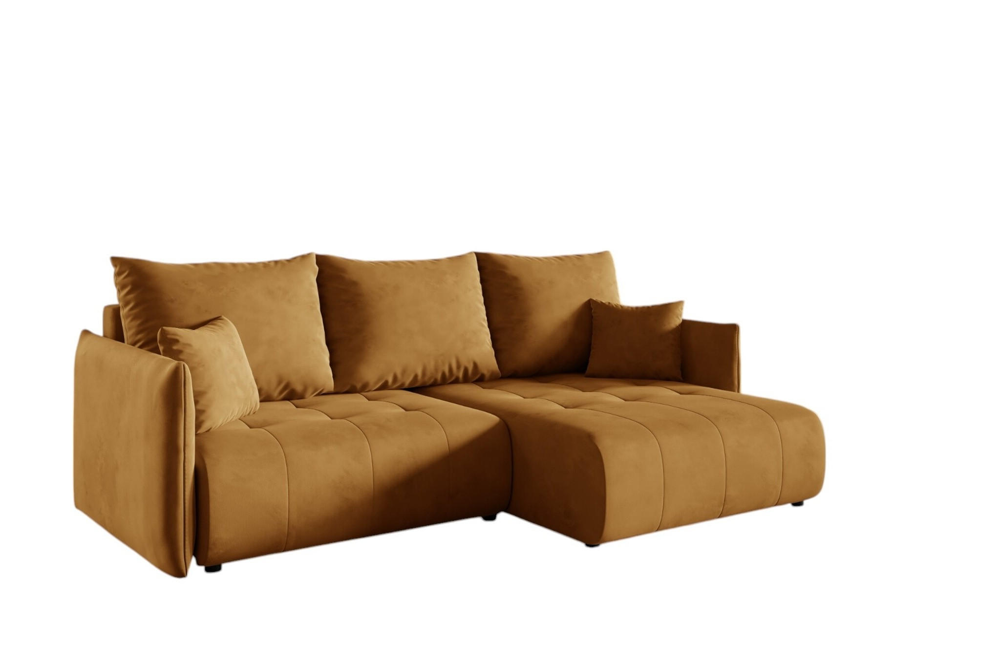 ECKSOFA Canio - Gelb, Holzwerkstoff/Textil (221/153cm) - Fun Möbel