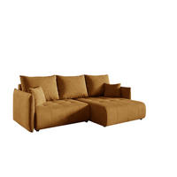 ECKSOFA Canio - Gelb, Holzwerkstoff/Textil (221/153cm) - Fun Möbel