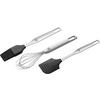BACKSET Twin Silber 3-Teilig - Silberfarben, Kunststoff/Metall (25/28/27cm) - Henckels by ZWILLING