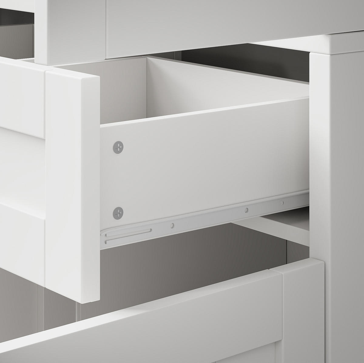 HOCHSCHRANK mit Acryl-Türen und verstellbaren Einlegeböden, 140/40/175 cm, Weiß - Weiß, Holzwerkstoff (140/175/40cm) - Redom