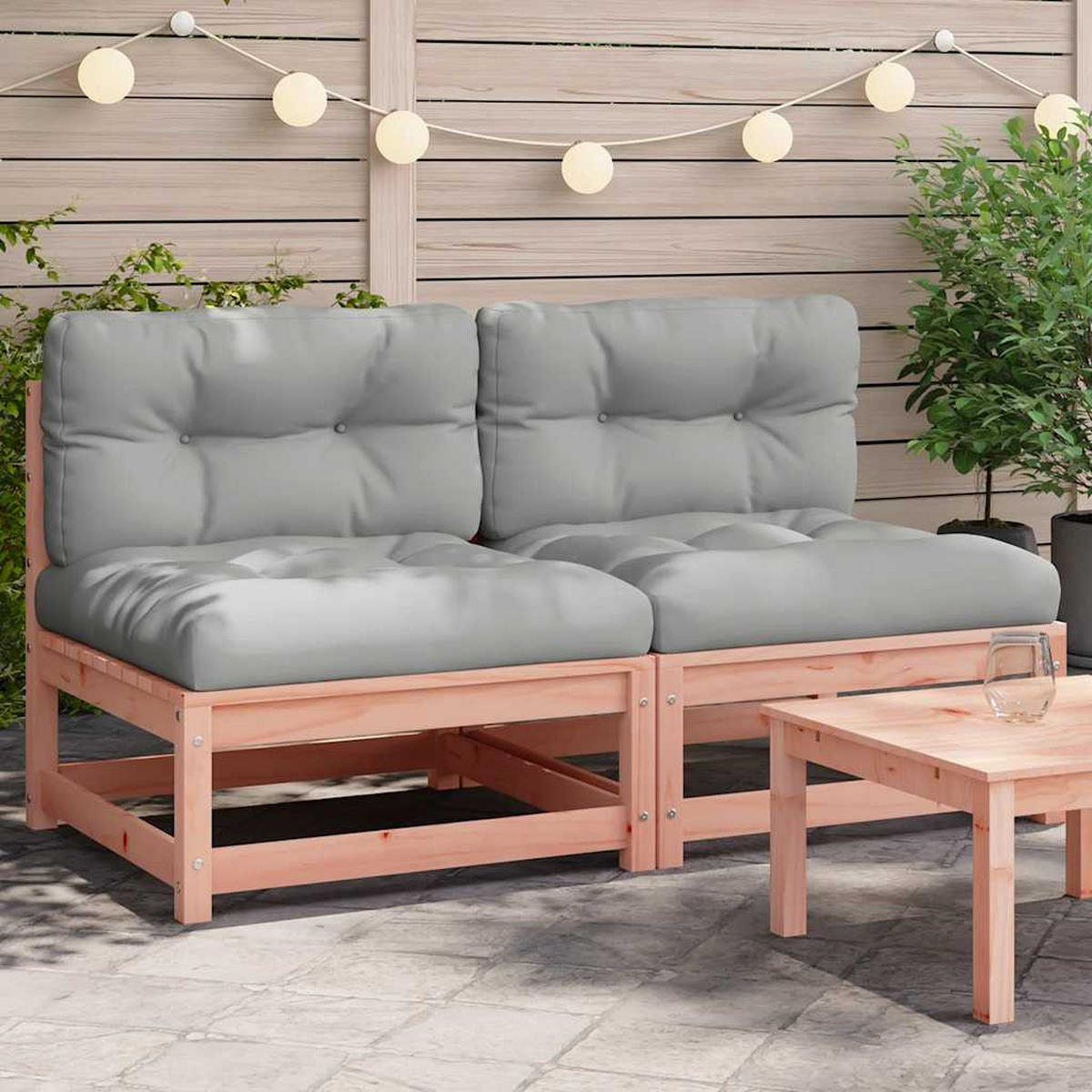 GARTENSOFA ZYVAU 70/67/70 cm （2-SITZER） - Braun, Holz (70/67/70cm) - ZMH