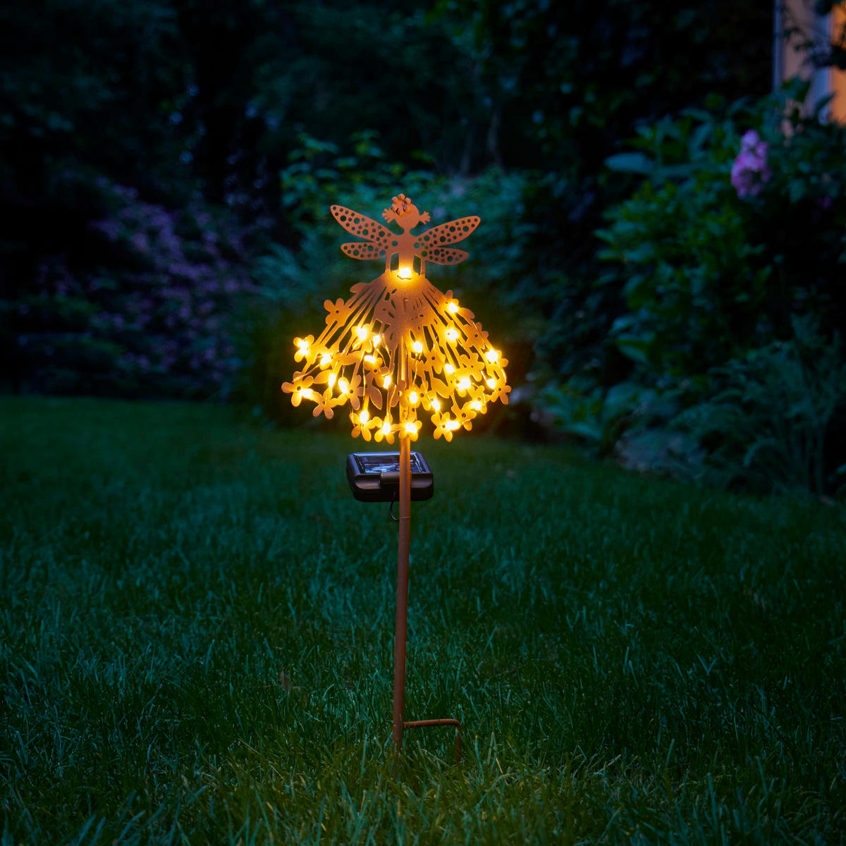 LED-SOLAR-GARTENSTECKER - mit Dämmerungssensor und wetterfestem Design für stilvolle Außendekoration, 1er-Set - Weiß, Kunststoff (3/18.5/50cm) - Northpoint