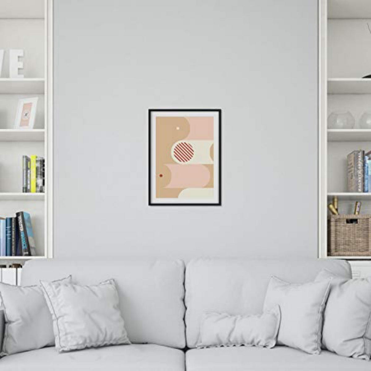 POSTER Set mit 4 Konstruktivität, Saharasand A3 Schwarzer Rahmen - Schwarz, Papier (29.7/3cm) - Nacnic