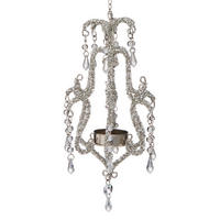 TEELICHTHALTER Royal Lights - Silberfarben, Glas (20cm) - Butlers