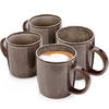 KAFFEEBECHER SET KAIRO GRAPHIT - 4 teilig aus Steingut - Braun, Keramik (0.4L) - Sänger