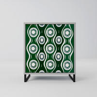 SIDEBOARD GREEN EYES, Grau, 57,5x42x67,5 cm, Schwarze Metall-Rahmenfüße - Multicolor/Schwarz, Holzwerkstoff/Metall (57.5/67.5/42cm) - SpaceRebels