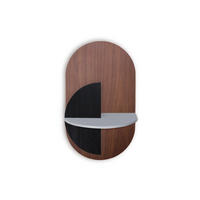 NACHTTISCH SLIM ALBA mit versteckter Aufbewahrung - Walnussfarben/Schwarz, Holz (35/62/28.5cm) - Woodendot
