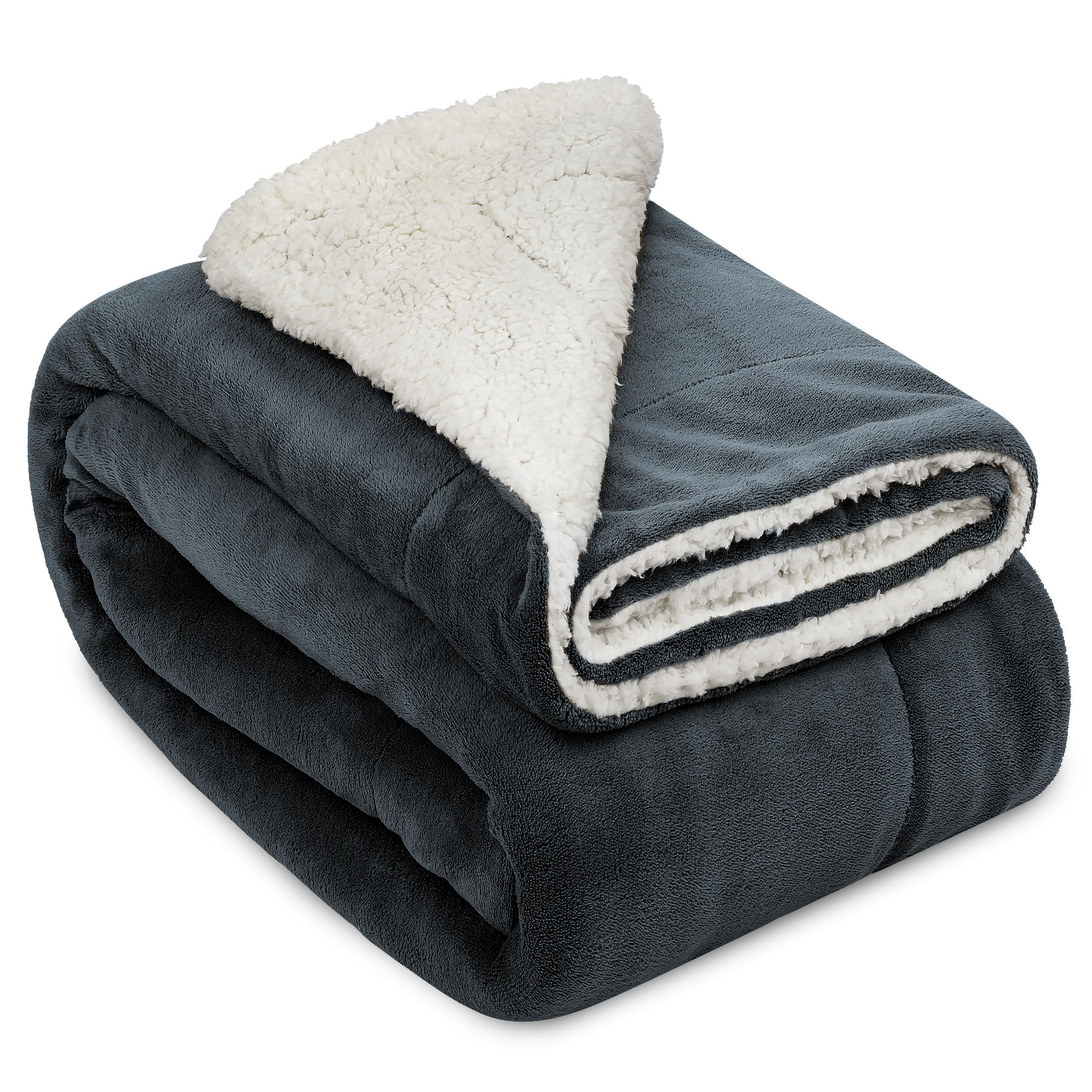 DECKE Alina 150/200 cm Anthrazit/Weiß - Weiß, Textil (150/200cm) - Beautissu 
