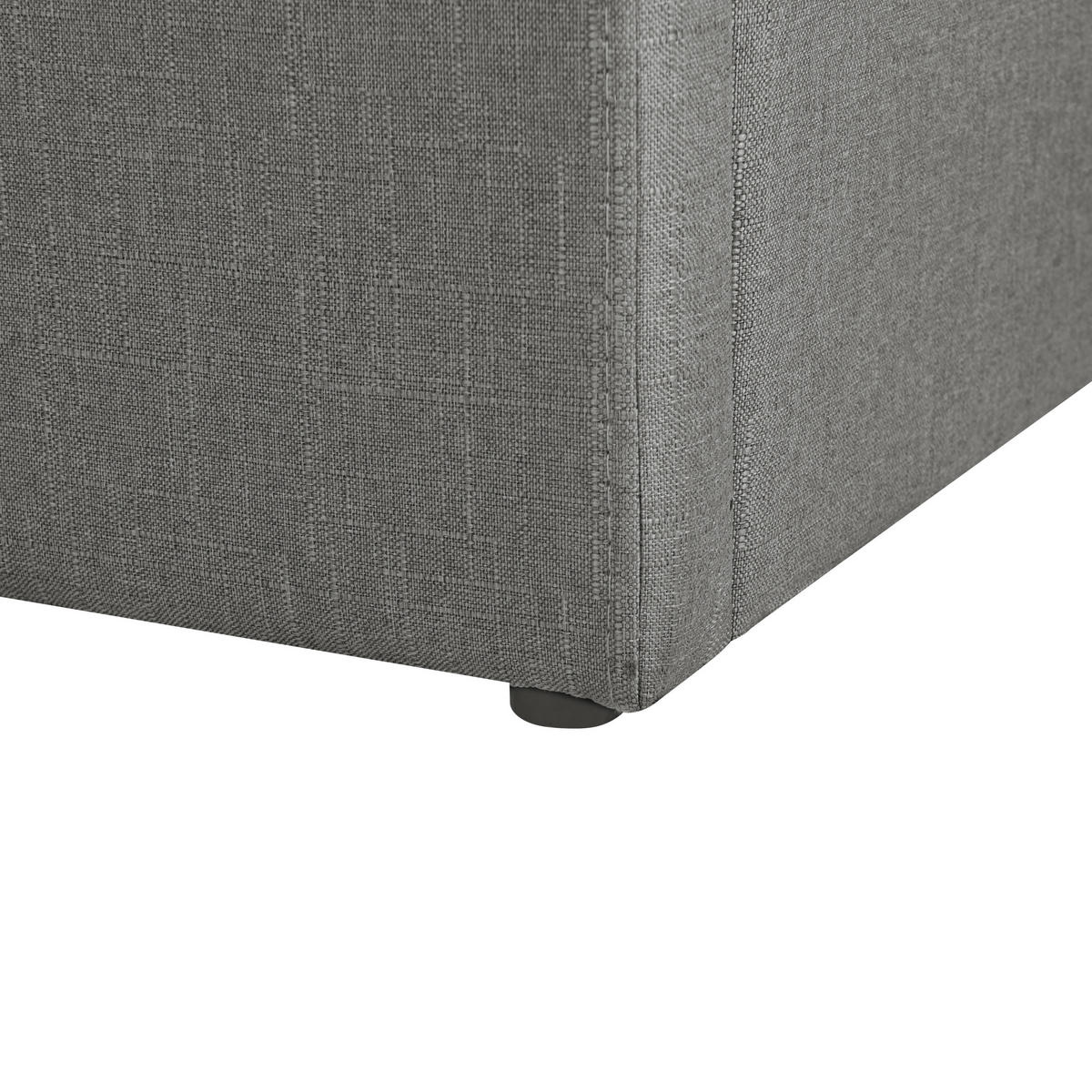 KÁRPITOZOTT ÁGY 180/200cm Sötétszürke Dinan - sötétszürke, textil (180/200cm) - Beliani