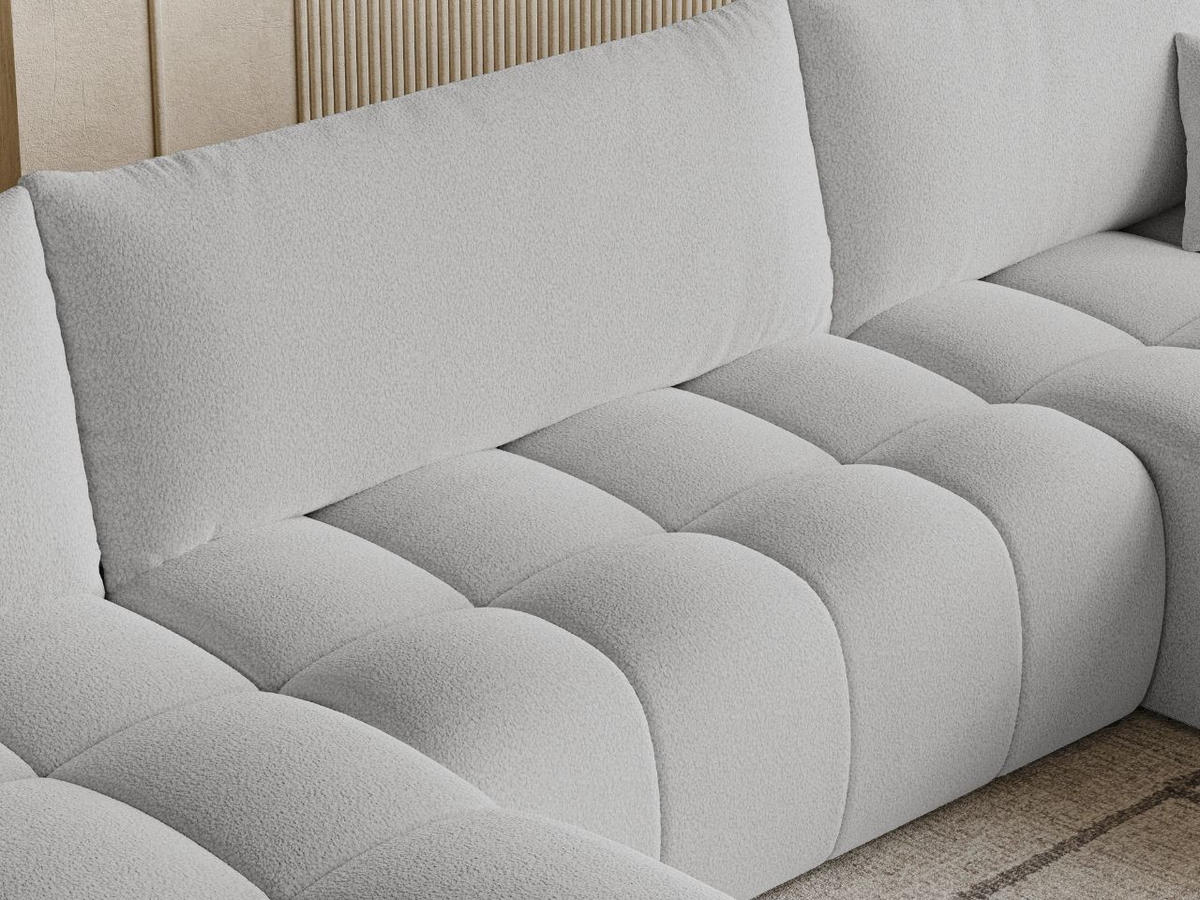 ECKSOFA U Neva Grau - Grau, Holz/Textil (370/170cm) - Graingold