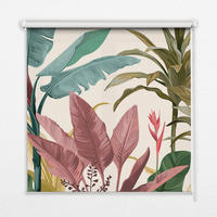 VNÚTORNÁ roleta - okenná roleta - roleta - 60x140 cm - Farebné listy - biela, plast (60/140/0.5cm) - TULUP