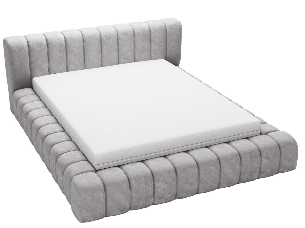 POLSTERBETT Italia 160x200 Grau - Grau, Textil (160/200cm) - Graingold