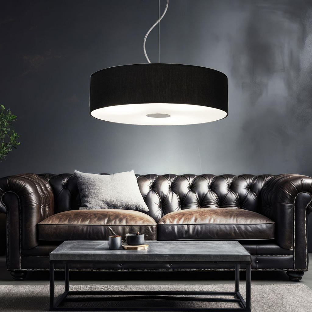 Thumbnail - Hängeleuchte, Schwarz, Glas, Rund, 45x110x45 cm, Lampen & Leuchten, Innenbeleuchtung, Hängelampen, Pendelleuchten