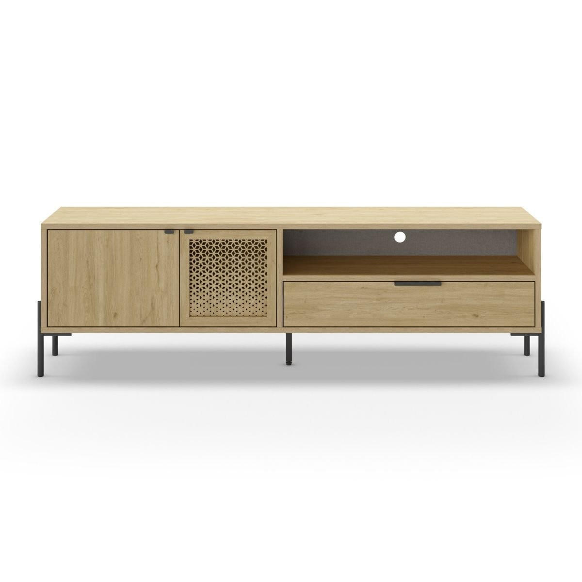 TV-SCHRANK 2 Türen 1 Schublade 1 Nische L160 cm - Inca - Apfelbaumfarben, Holzwerkstoff (35/50/160cm) - Calicosy