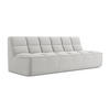 3-SITZER SOFA Samt Stoff Grau - Silberfarben/Schwarz, Kunststoff/Textil (210/75/93cm) - Makamii