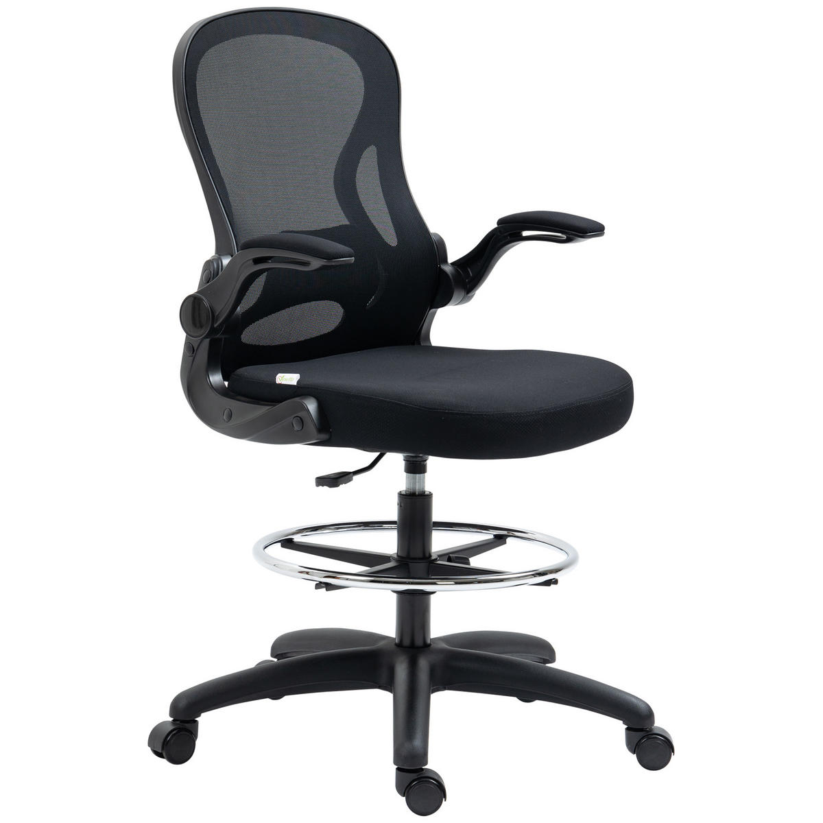 DREHSTUHL DE-05218 Höhenverstellbar mit Fußstütze Schwarz - Schwarz, Metall (65/122/59cm) - ComfortXL