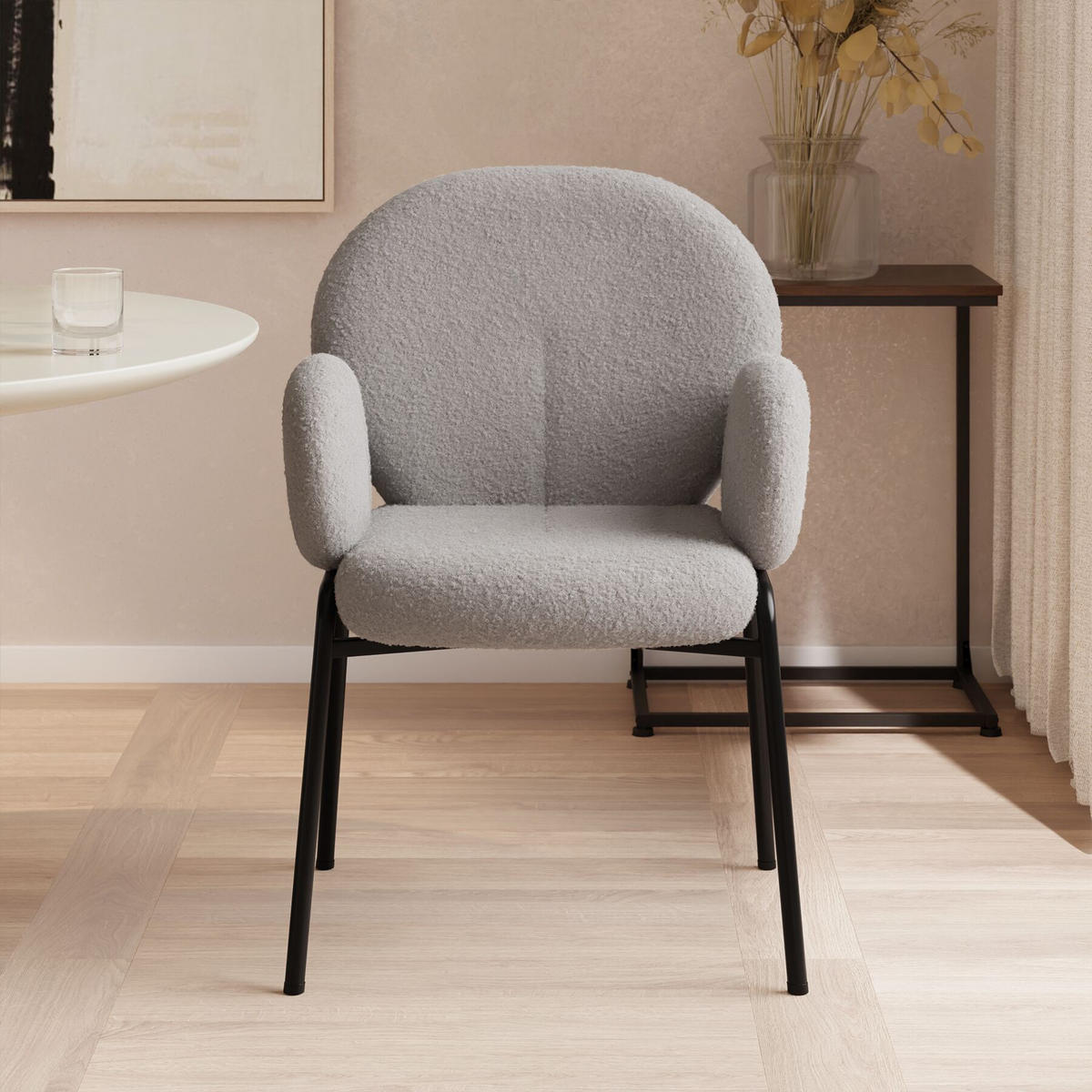 STUHL 6er Set Scandi Belastbarkeit 120 kg 61 5 x 62 x 90 - Hellgrau, Kunststoff (62/90/61.5cm) - tectake