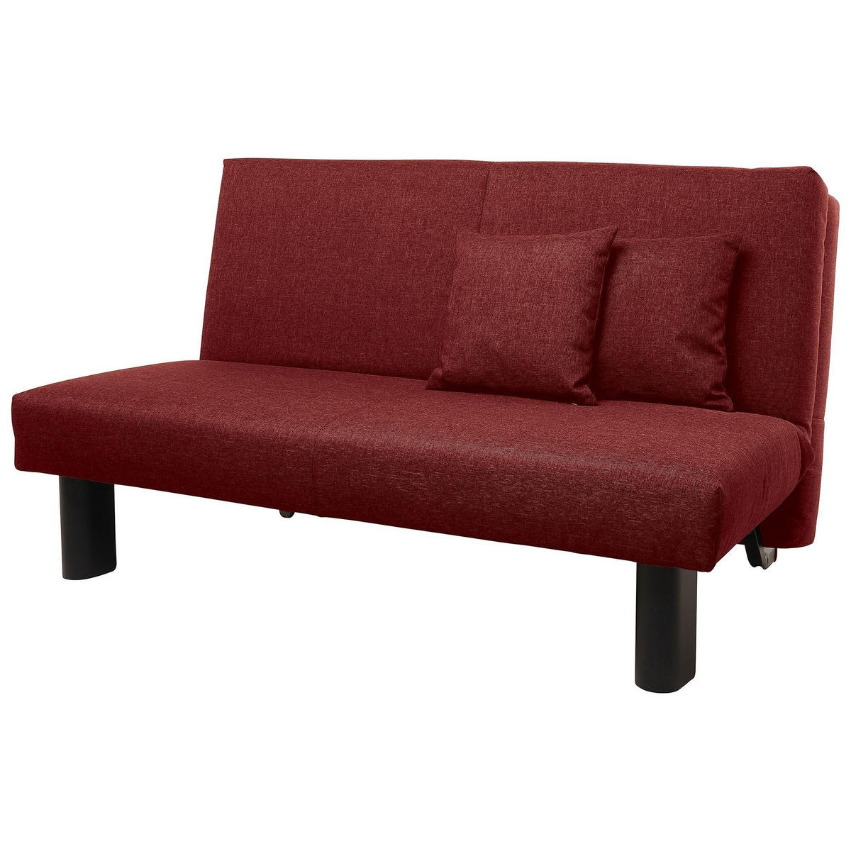 FALTSOFA Kalomira Bezug Flachgewebe Metall schwarz / rot - Rot, Kunststoff (145/84/100cm) - 58aufmkessel