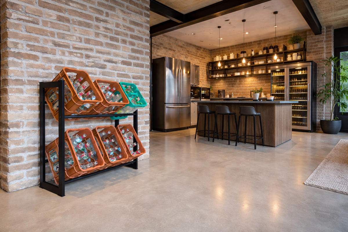 GETRÄNKEKISTENREGAL 104x30x90 cm 6 Kästen - Schwarz, Metall (104/90/30cm) - QUICK STAR