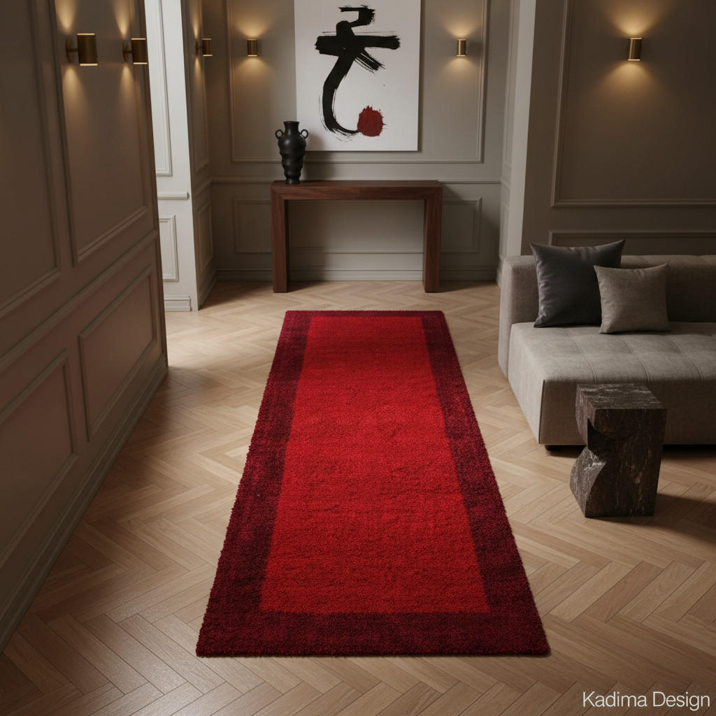 Thumbnail - Kadima Design Teppich, Rot, Textil, Rechteckig, 80x250 cm, pflegeleicht, Teppiche & Böden, Teppiche, Hochflorteppiche & ...