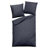 BETTWÄSCHE Biber 135x200 Blau Streifen Flanell Winter Bettbezug gestreift - Made in Germany - Dunkelblau, Textil (135/200cm) - Carpe Sonno