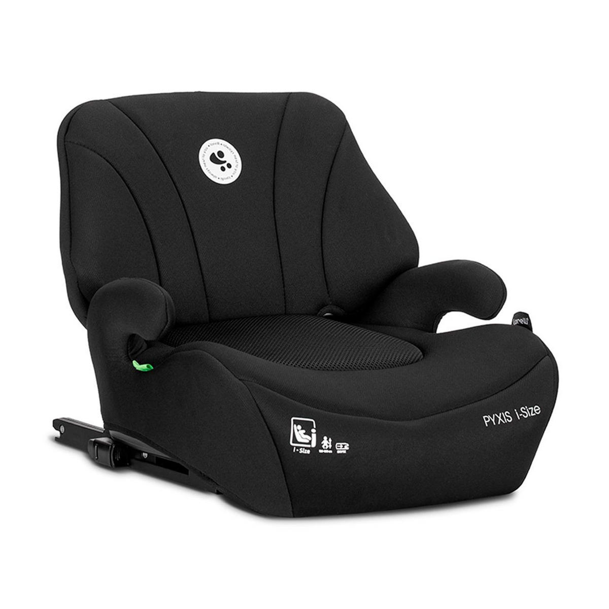 SITZERHÖHUNG Pyxis Isofix schwarz 125-150 cm Rückenlehne abnehmbar EPS - Schwarz, Kunststoff (42/38/41cm) - Lorelli