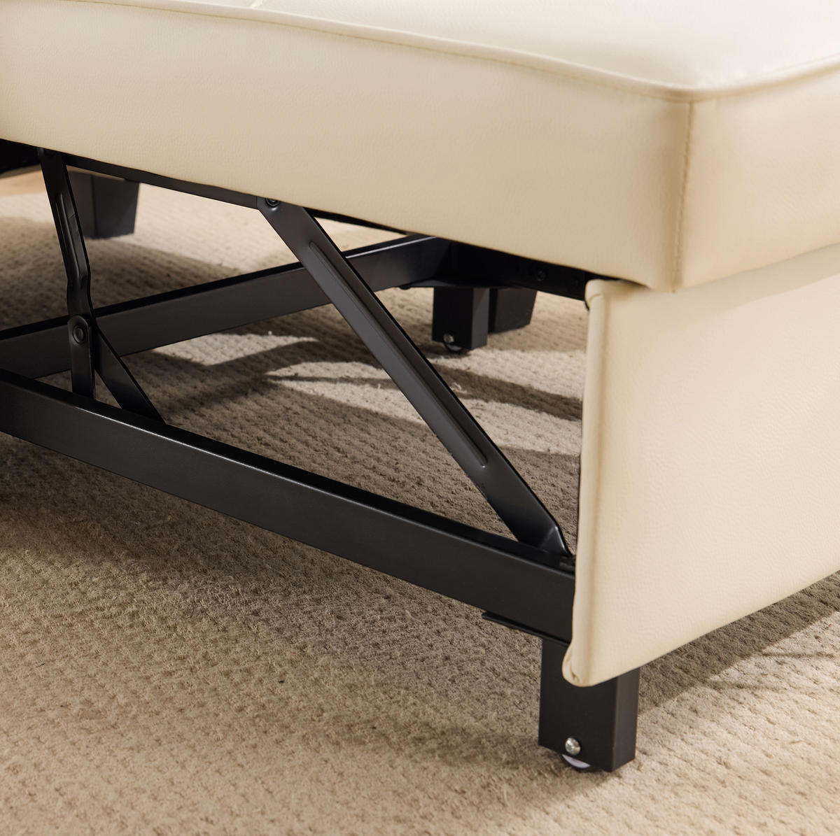 SESSEL 74/87/84 cm ausziehbar Weiß aus Wood+Metal mit 3-in-1-Funktion - Weiß, Holz (74/84/87cm) - OKMYHOME