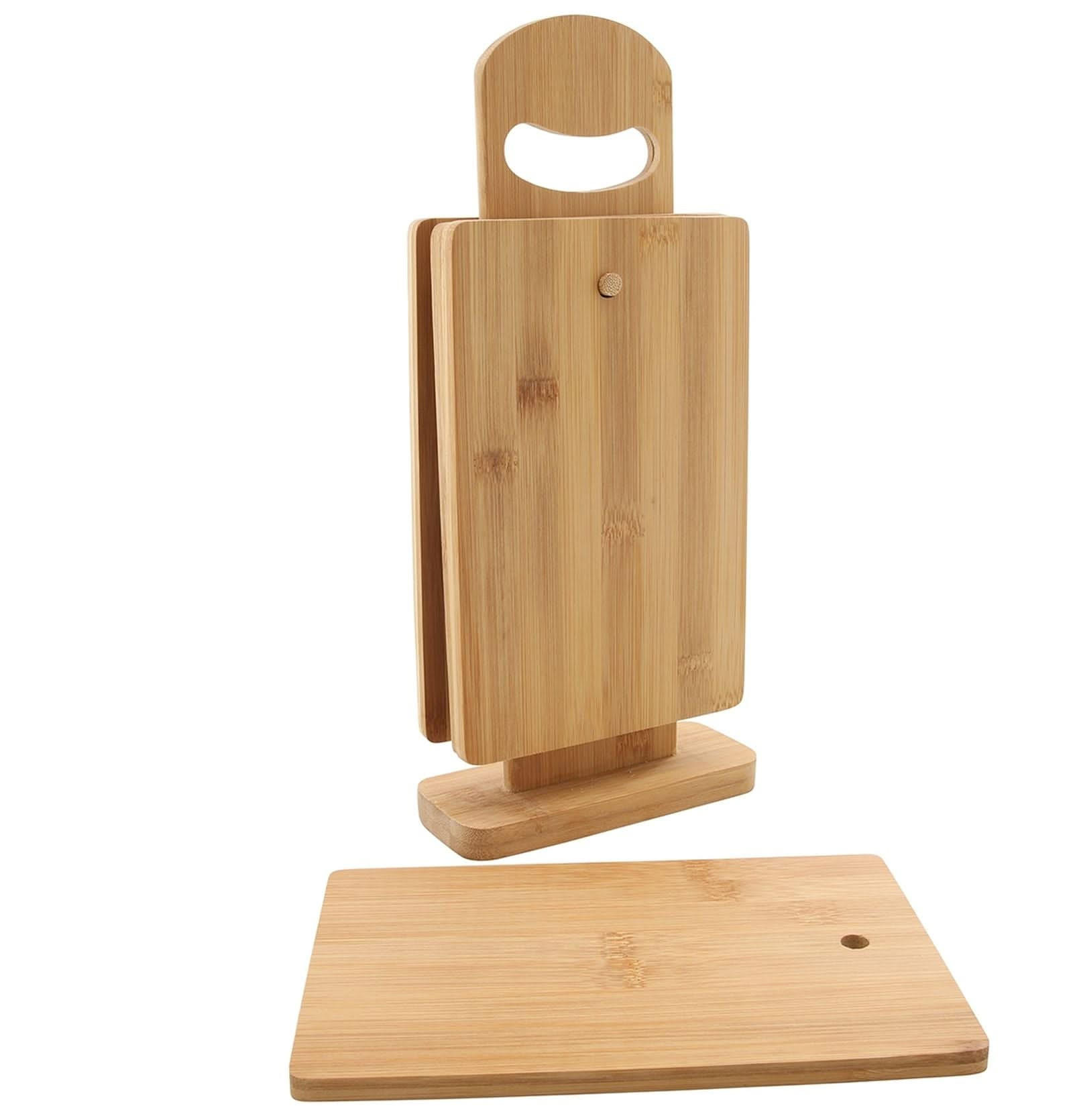 SCHNEIDEBRETT -Set - Bambus - 5-teilig - Braun, Keramik (14/33cm)