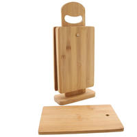 SCHNEIDEBRETT -Set - Bambus - 5-teilig - Braun, Keramik (14/33cm)