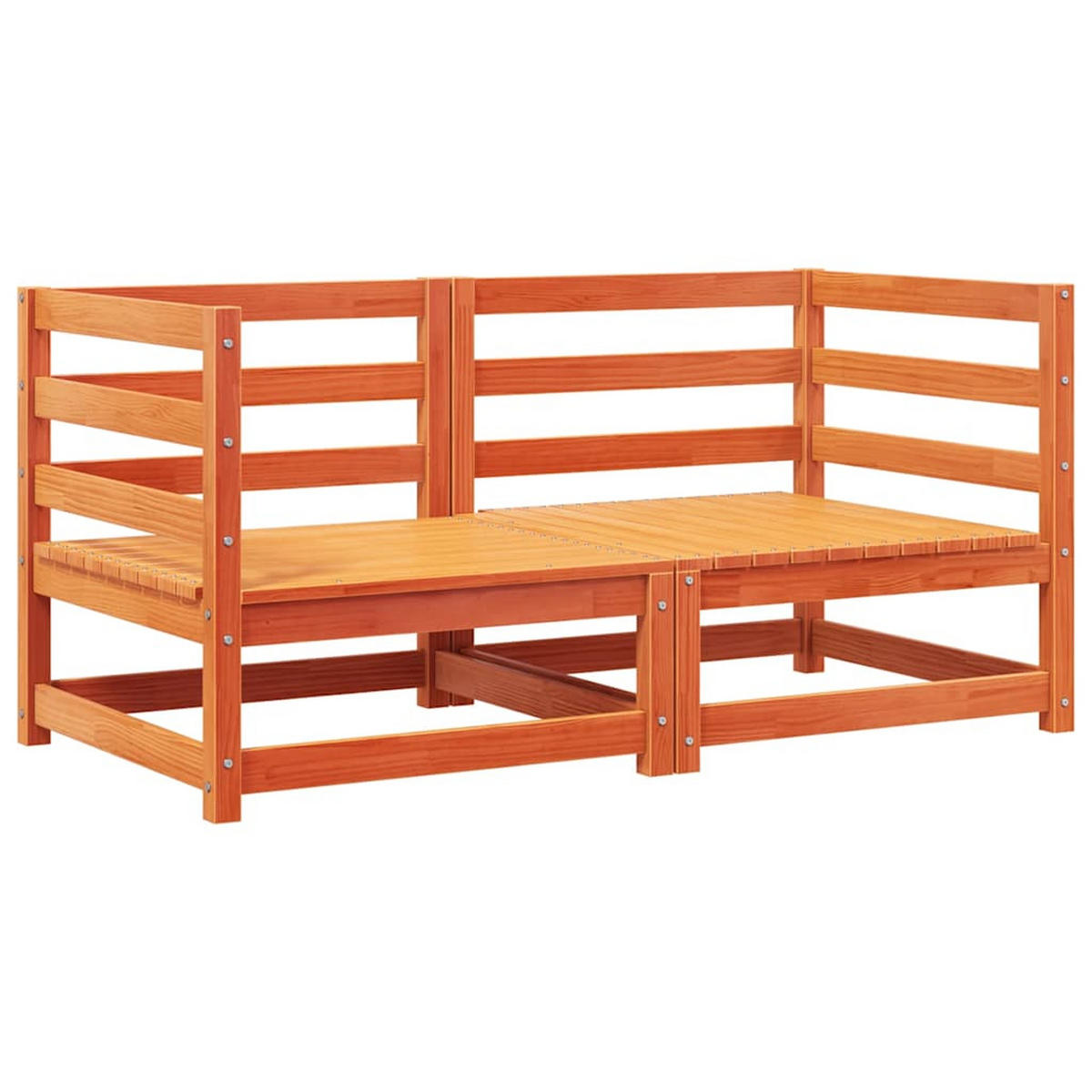 GARTENSOFA GYLOU 70/67/70 cm （2-SITZER） - Braun, Holz (70/67/70cm) - ZMH