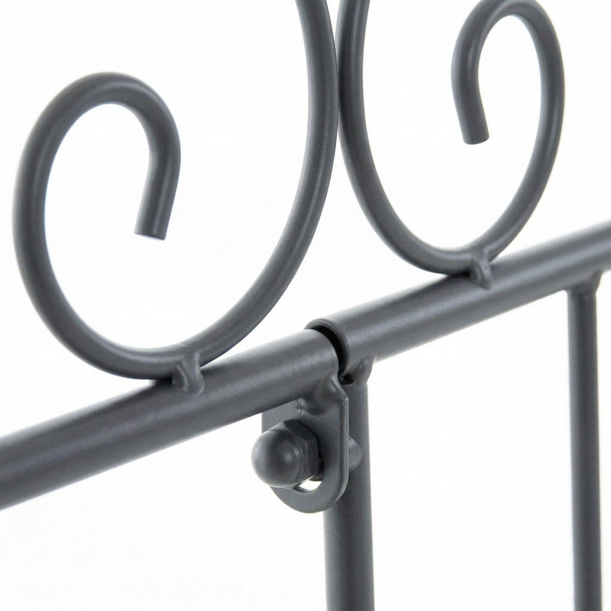 GARTENZAUN Metall Anthrazit - Anthrazit, Metall (124/116cm) - CLP