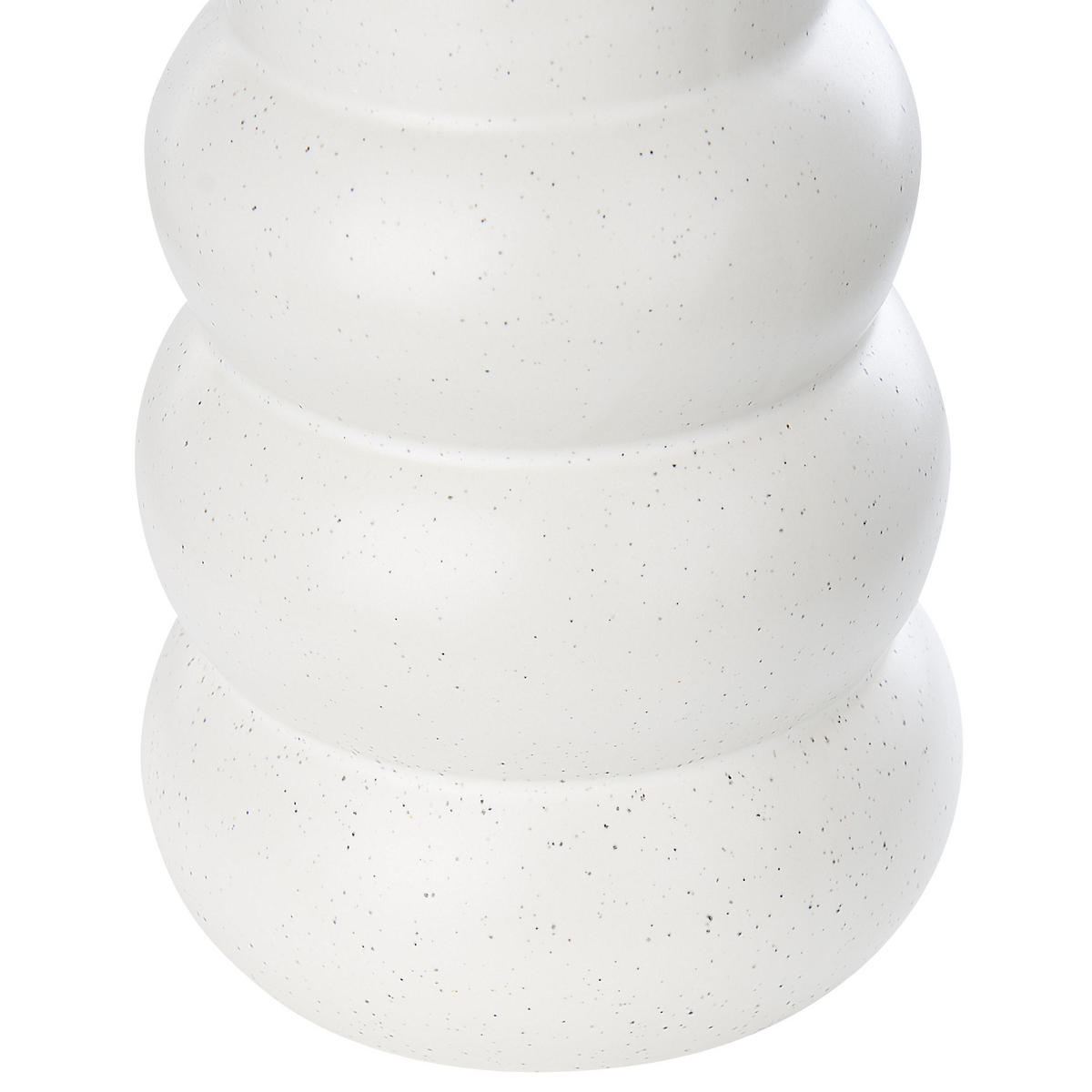 BLUMENVASE Steinzeug weiß Pireas - Weiß, Keramik (22cm) - Beliani