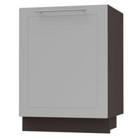 SPÜLENUNTERSCHRANK Bari D1Z/60 Lava / RAL 7040 fenstergrau 60 / 50 / 82cm Blum Teilauszug - Dunkelgrau/Grau, Holz/Holzwerkstoff (60/82/50cm) - Feldmann-Wohnen