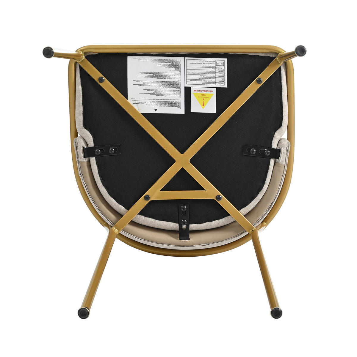 ESSZIMMERSTUHL 2er-Set mit verstellbaren Füßen Beige/Khaki - Beige, Metall (55/85/55cm) - Meubliv