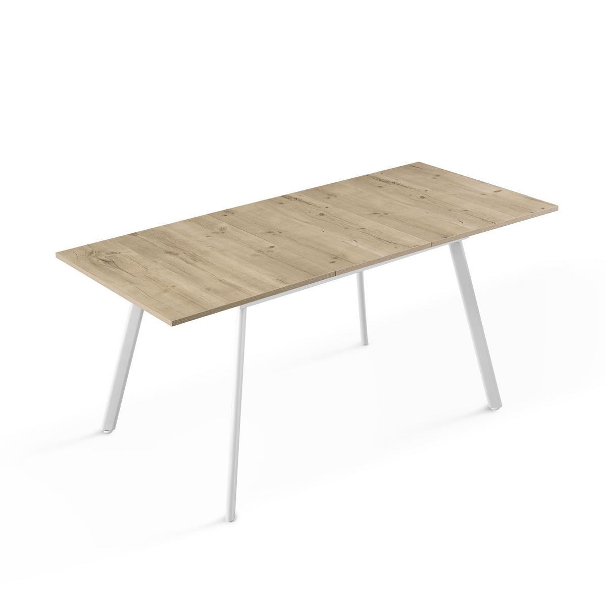 ESSTISCH OSKAR 120-160/80/76 cm Sandeiche - Sandfarben, Holz (80/120/76cm) - B&D Home