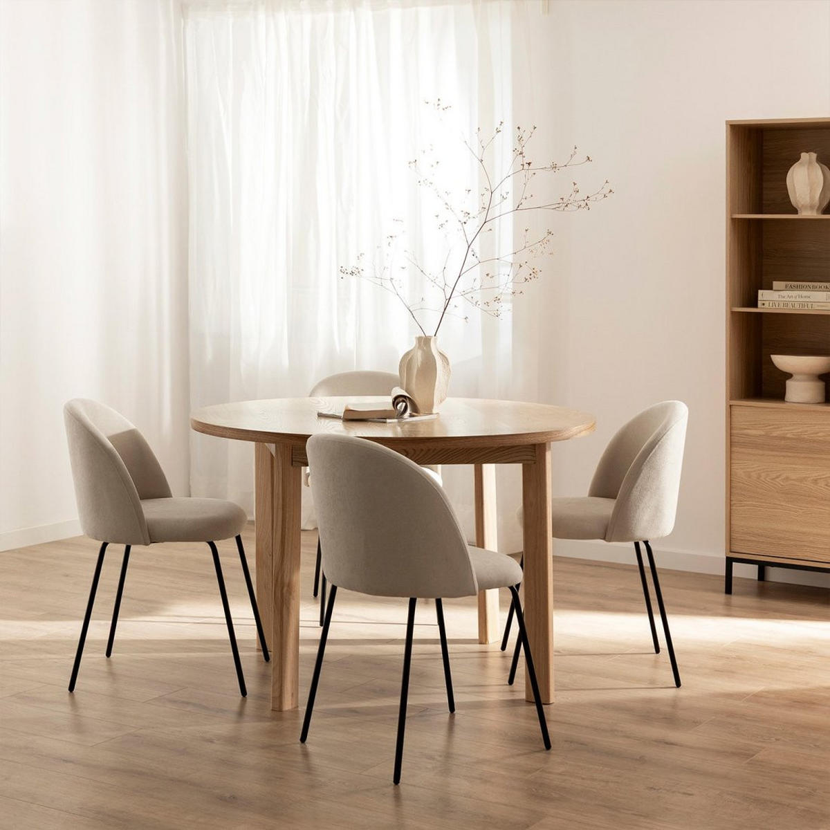 ESSZIMMERSTUHL Olivia Beige 48 cm x 81 cm - Beige, Textil (48/81/53cm)