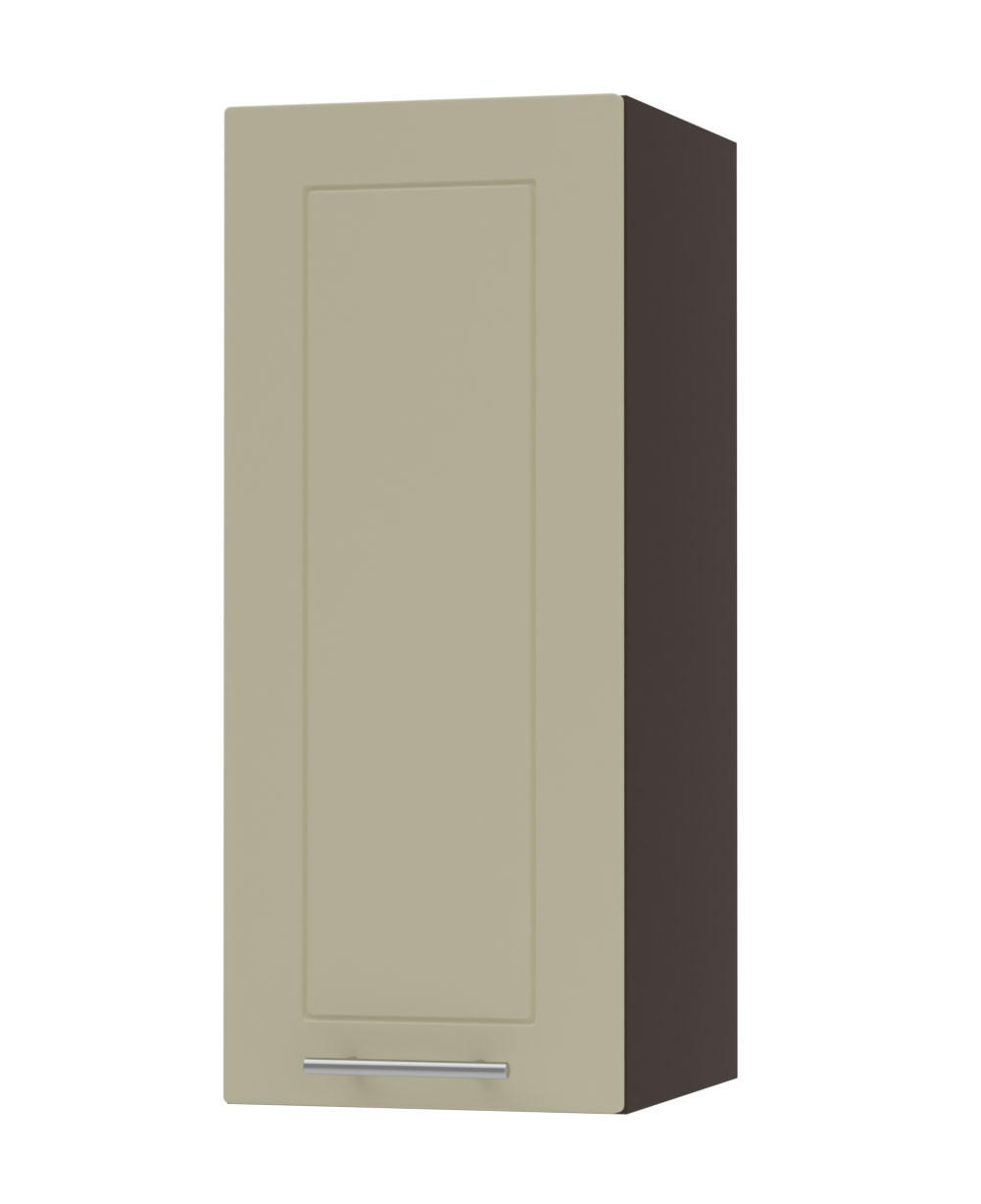 KÜCHENHÄNGESCHRANK Kvantum W2/20 Vanille Matt / Lava Matt 20 / 32,5 / 72cm - Dunkelgrau/Creme, Holz/Holzwerkstoff (20/72/32.5cm) - Feldmann-Wohnen