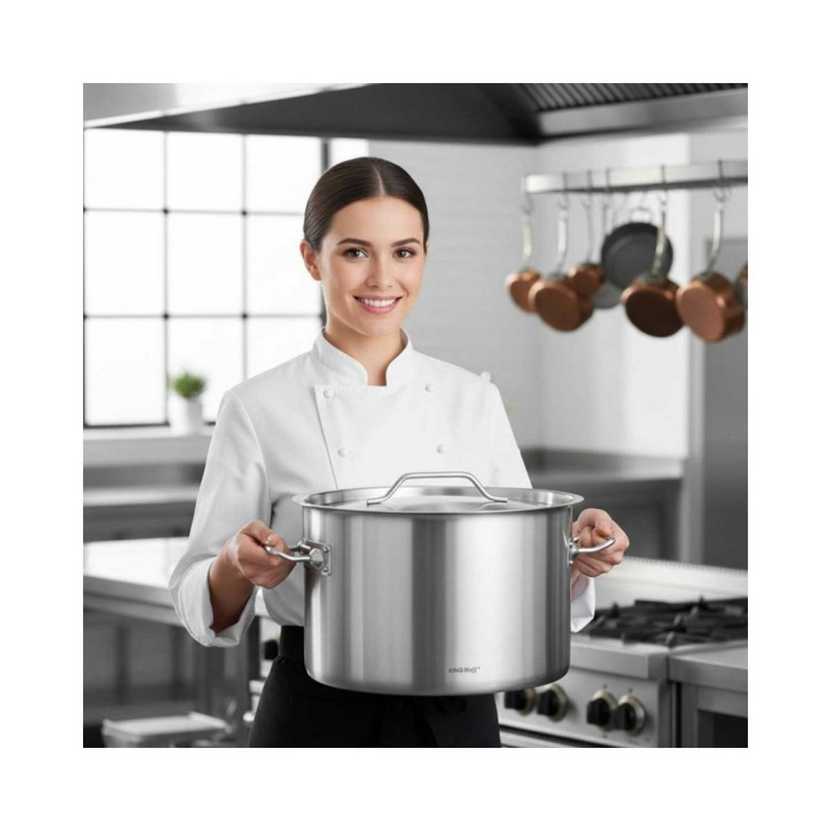 TOPF Silber 50/50/30 cm KH2028 - Silberfarben, Metall (50cm) - Kinghoff 