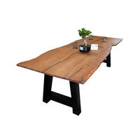 ESSTISCH POLLY - Schwarz/Braun, Holz/Metall (100/300/77cm) - SAM