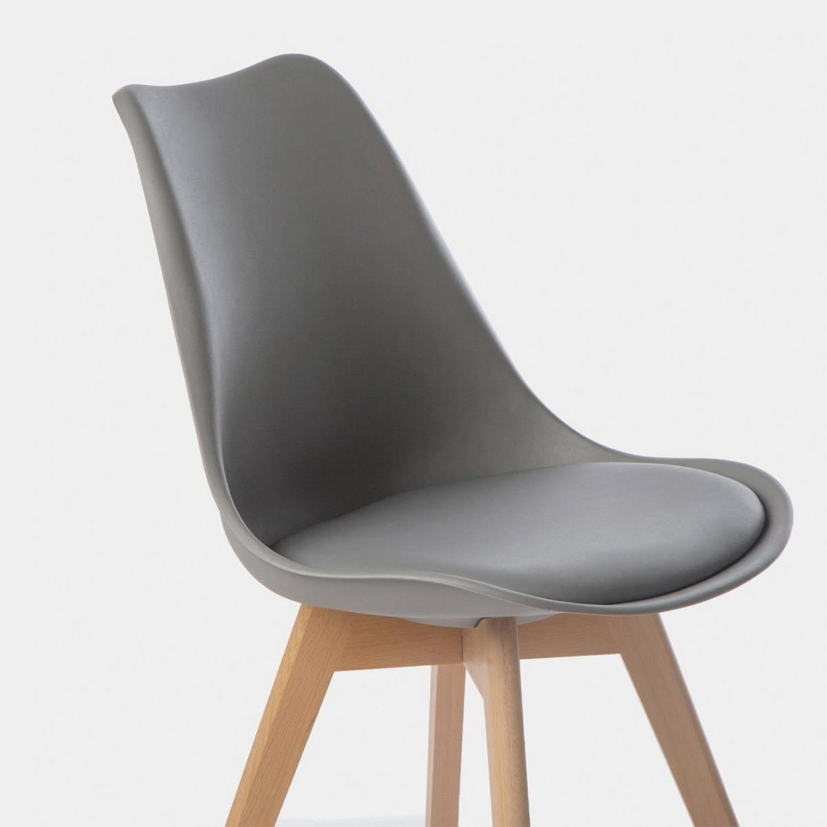 ESSZIMMERSTUHL Kler Grau 48 cm x 82 cm 4er-Set - Grau, Kunststoff (48/82/57cm) - Klast Home