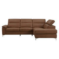 ECKSOFA Avenger Echtleder Cognacbraun - Cognac, Leder/Metall (271/81/224cm)