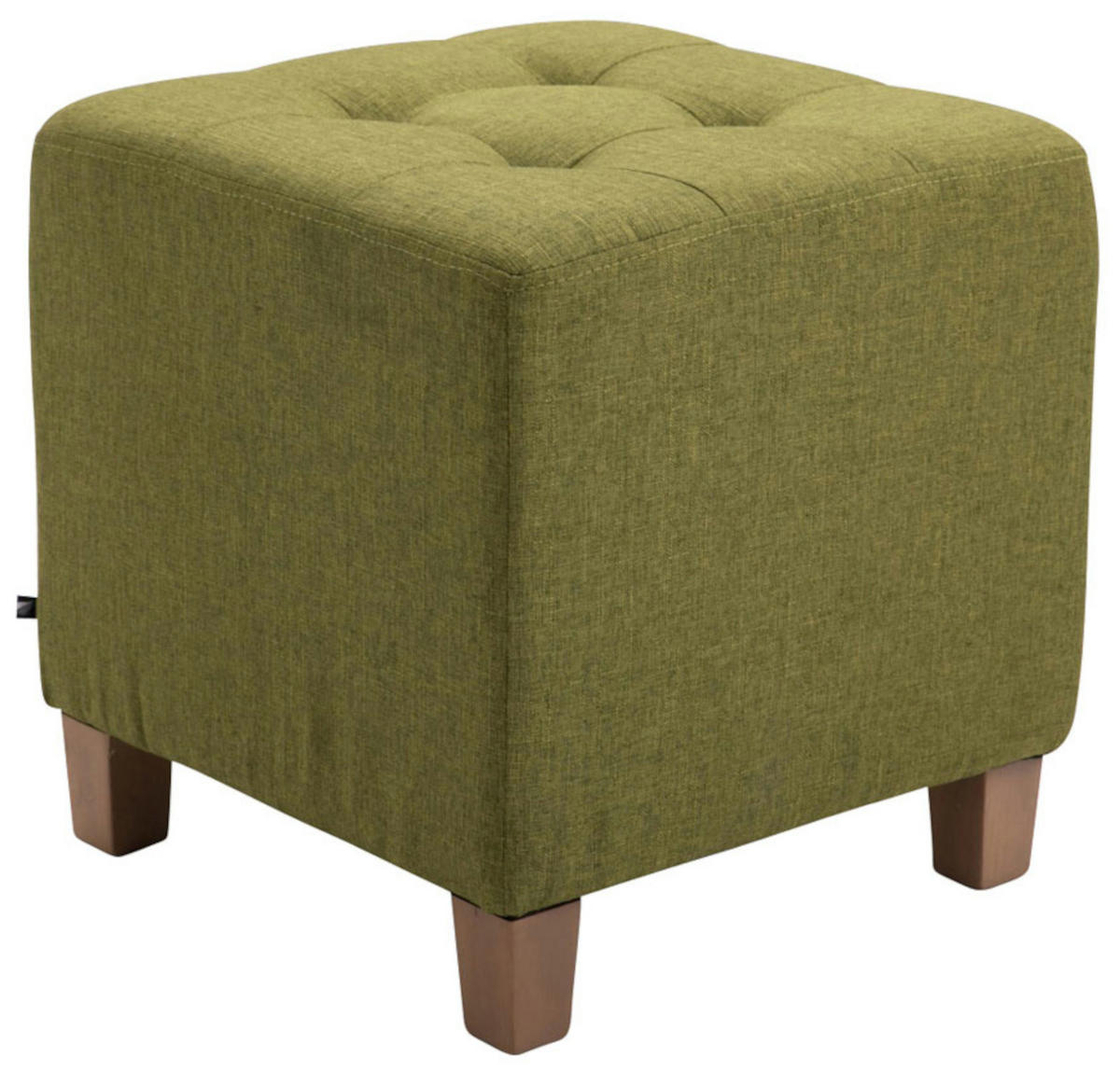 SITZWÜRFEL 2er Set Stoff grün - Grün, Holz/Textil (45/46/45cm) - CLP