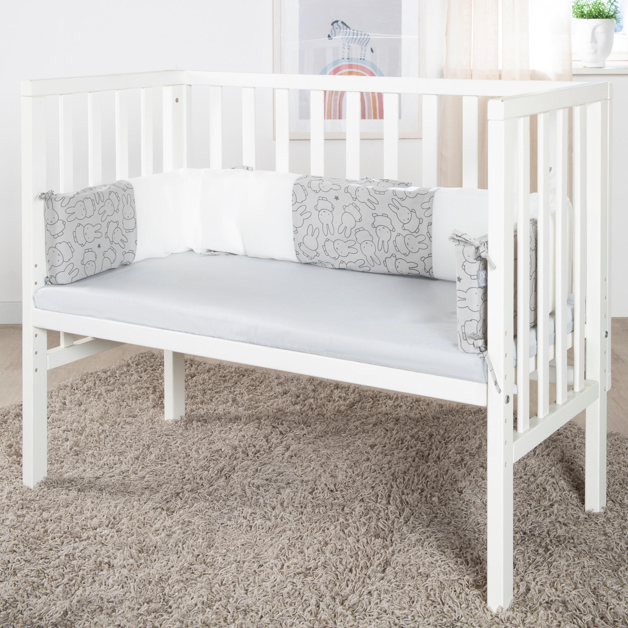 NESTCHEN Miffy Air PLUS 'safe asleep' - Grau, Textil (170/4cm) - Roba
